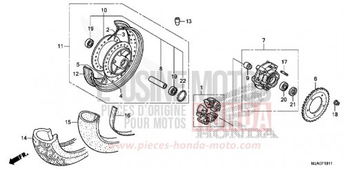 REAR WHEEL (VT750S) VT750SE de 2014